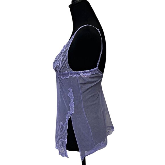 Victoria Secret Mesh Babydoll Lingerie Floral Dress Lace Nightgown Sexy Top XS - Picture 9 of 10